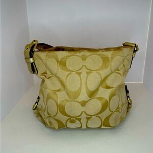 Vintage Coach Gold crossbody and shoulder bag multi wear monogram